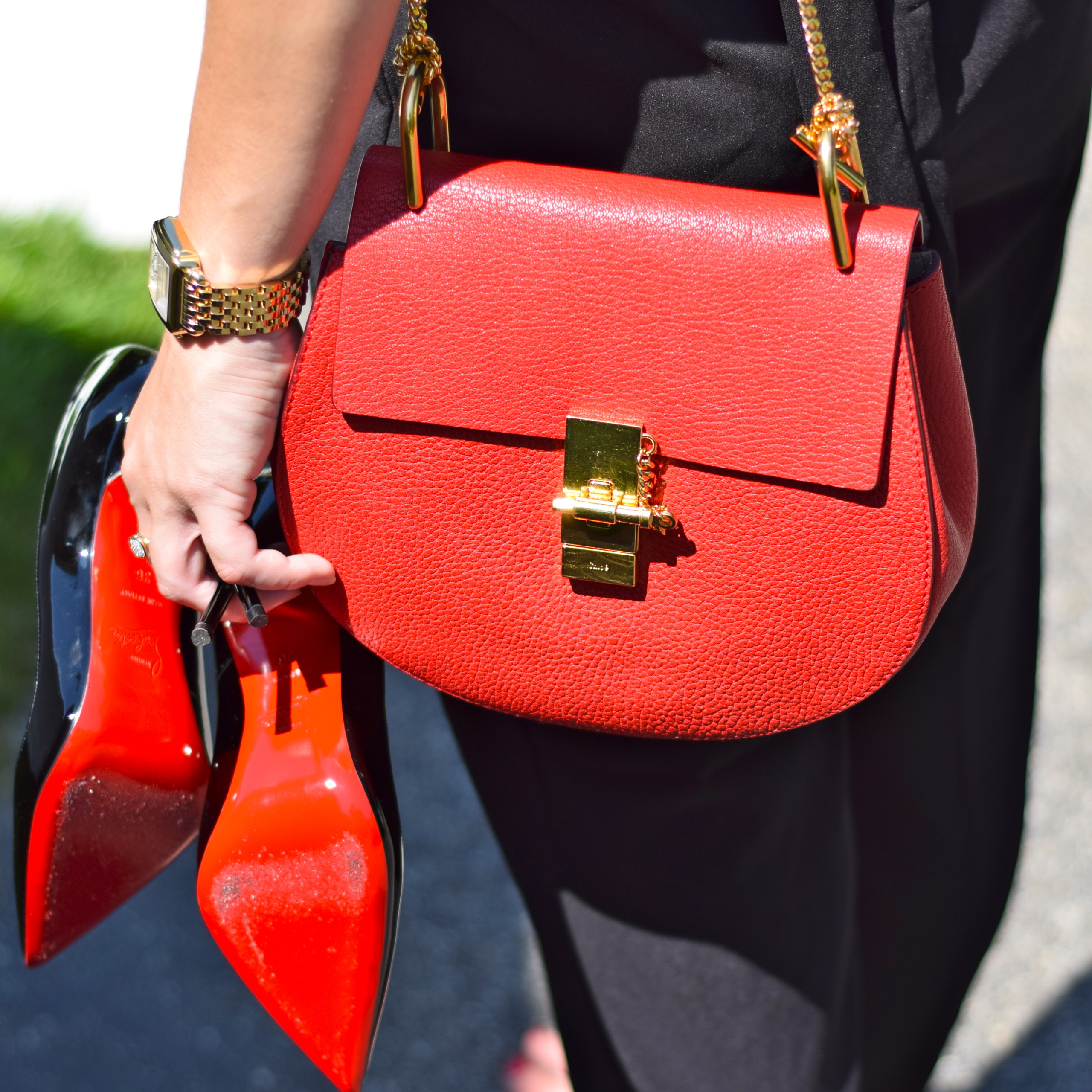 Chloe Mini Drew Leather Shoulder Bag, Luxury, Bags & Wallets on Carousell