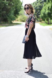 chanel-fashion-midi skirt-pleated skirt