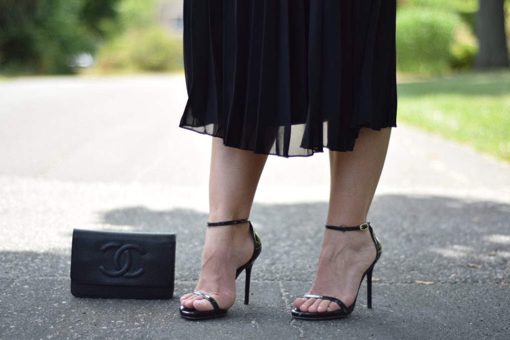 skirt-crop top-stuart weitzman-sandals