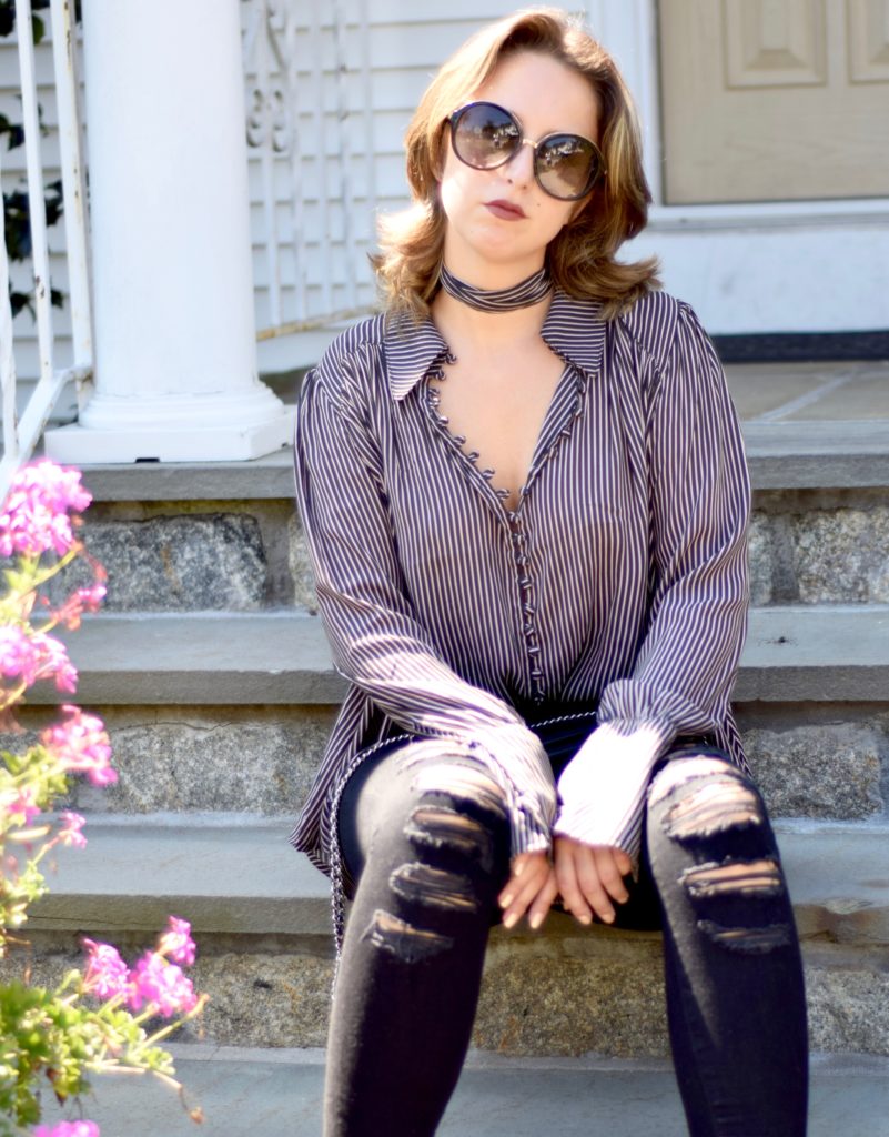 free people striped blouse-fashion-outfit