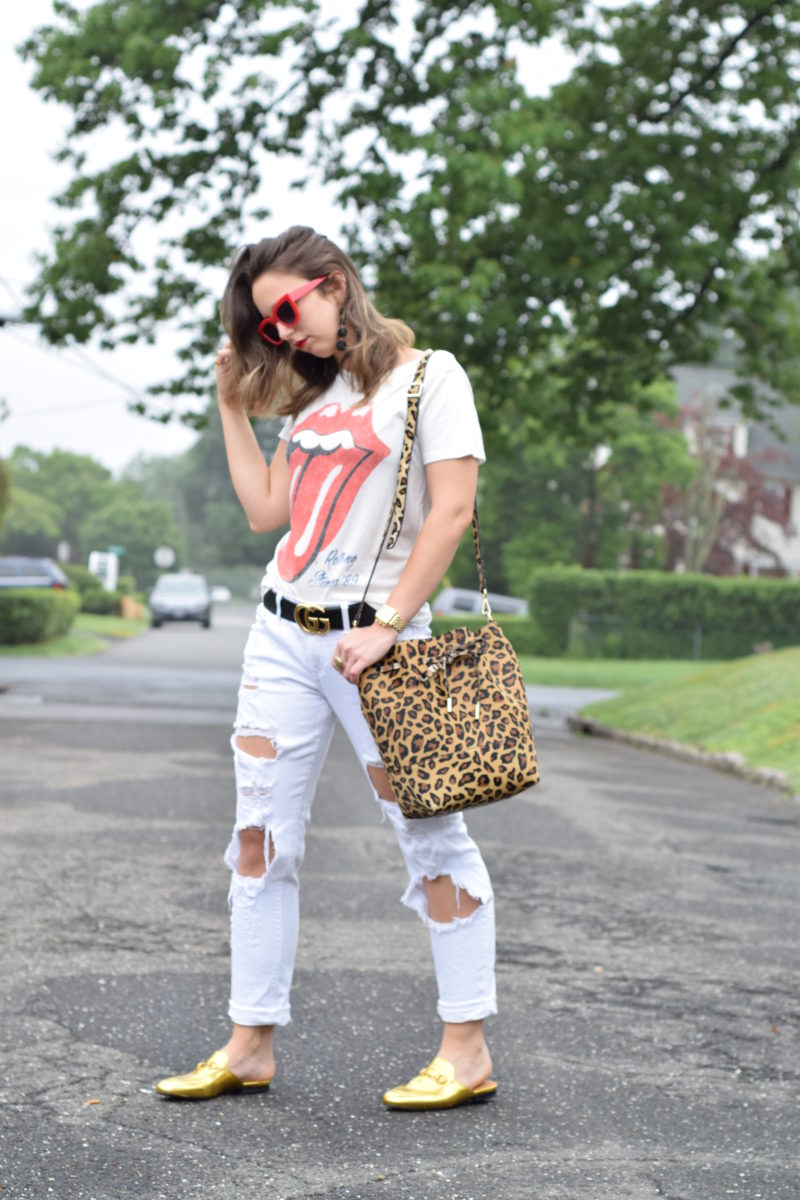rolling stones tee-white jeans-style