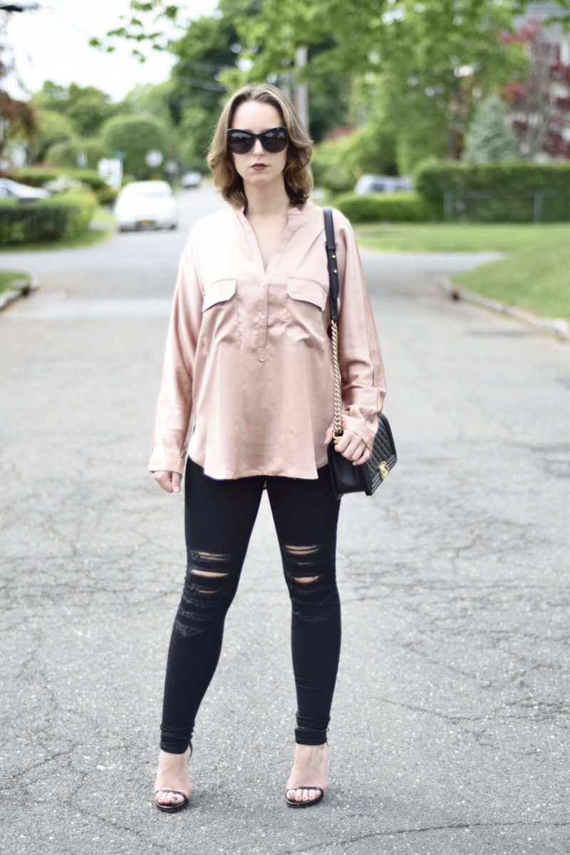 missguided-style-blogger-satin blouse