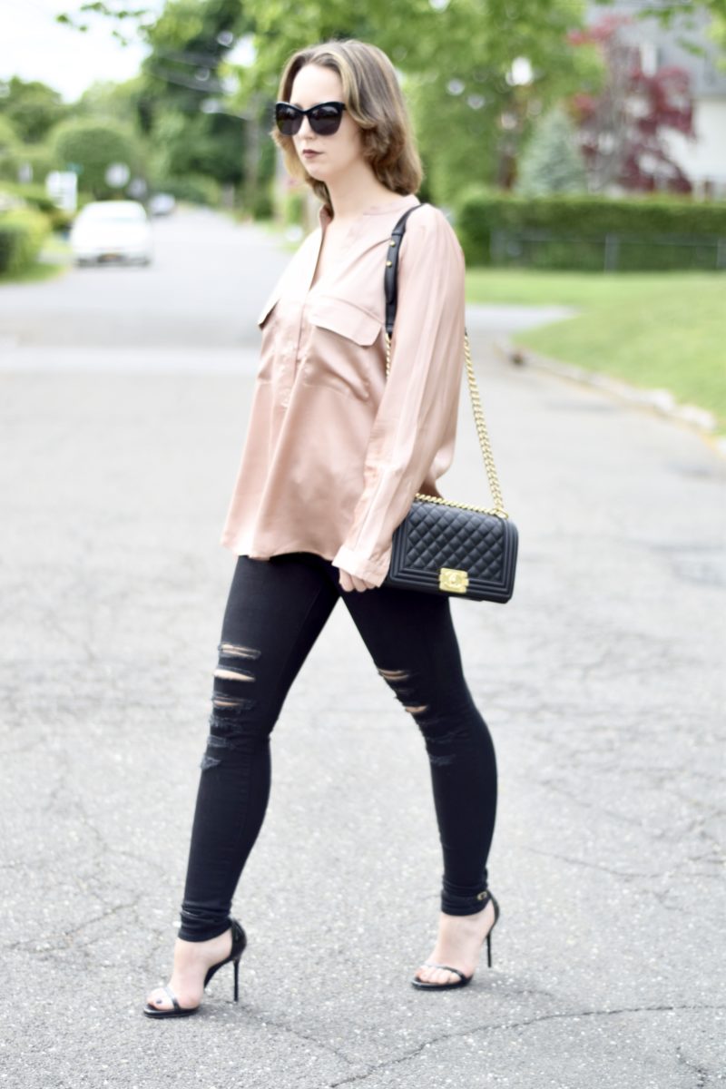 missguided-style-blogger-satin blouse