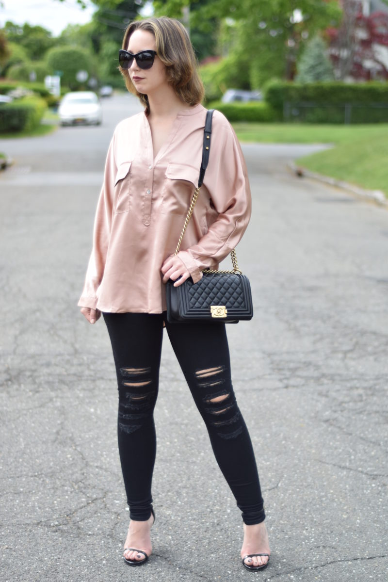 missguided-style-blogger-satin blouse