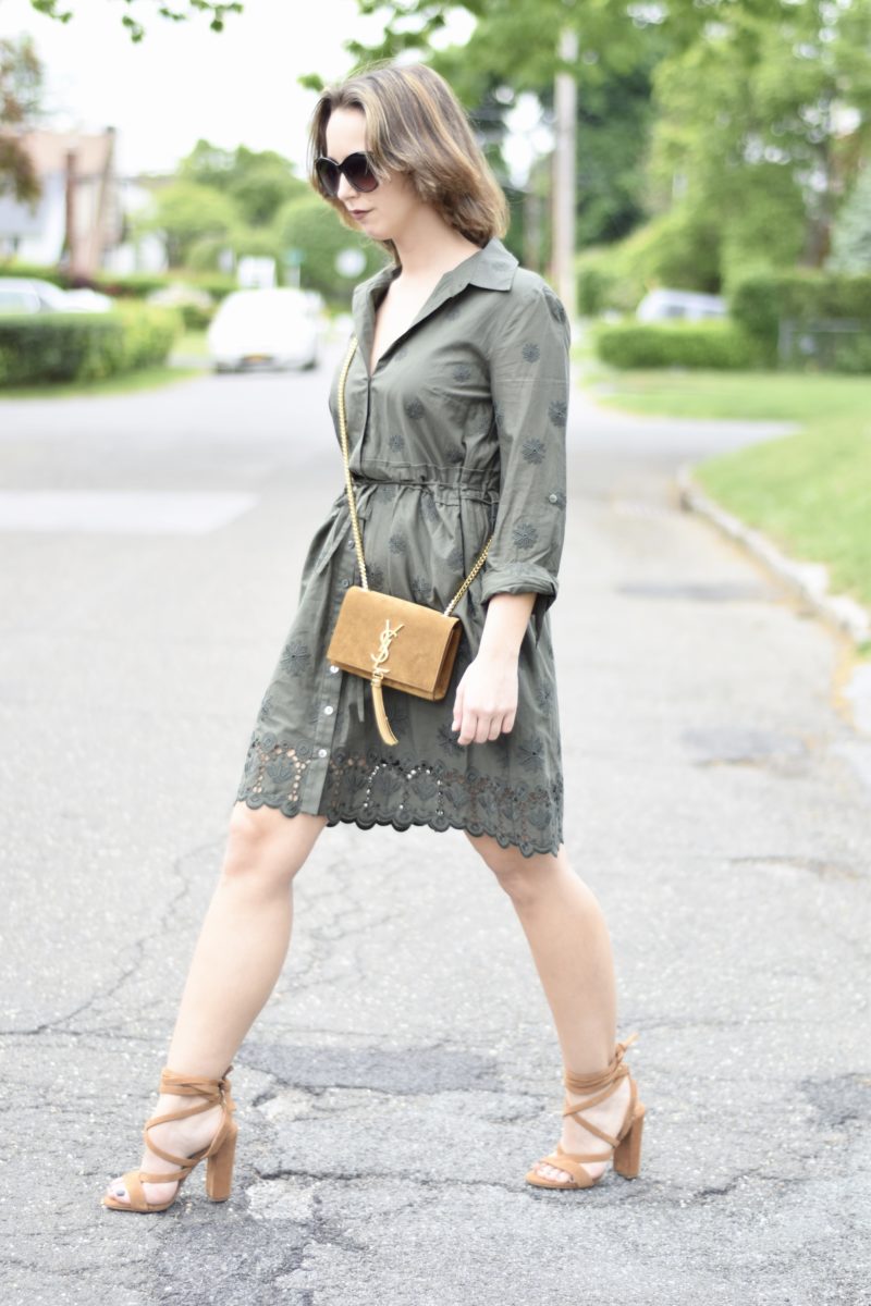 dvf-safari green-dress-ysl-outfit