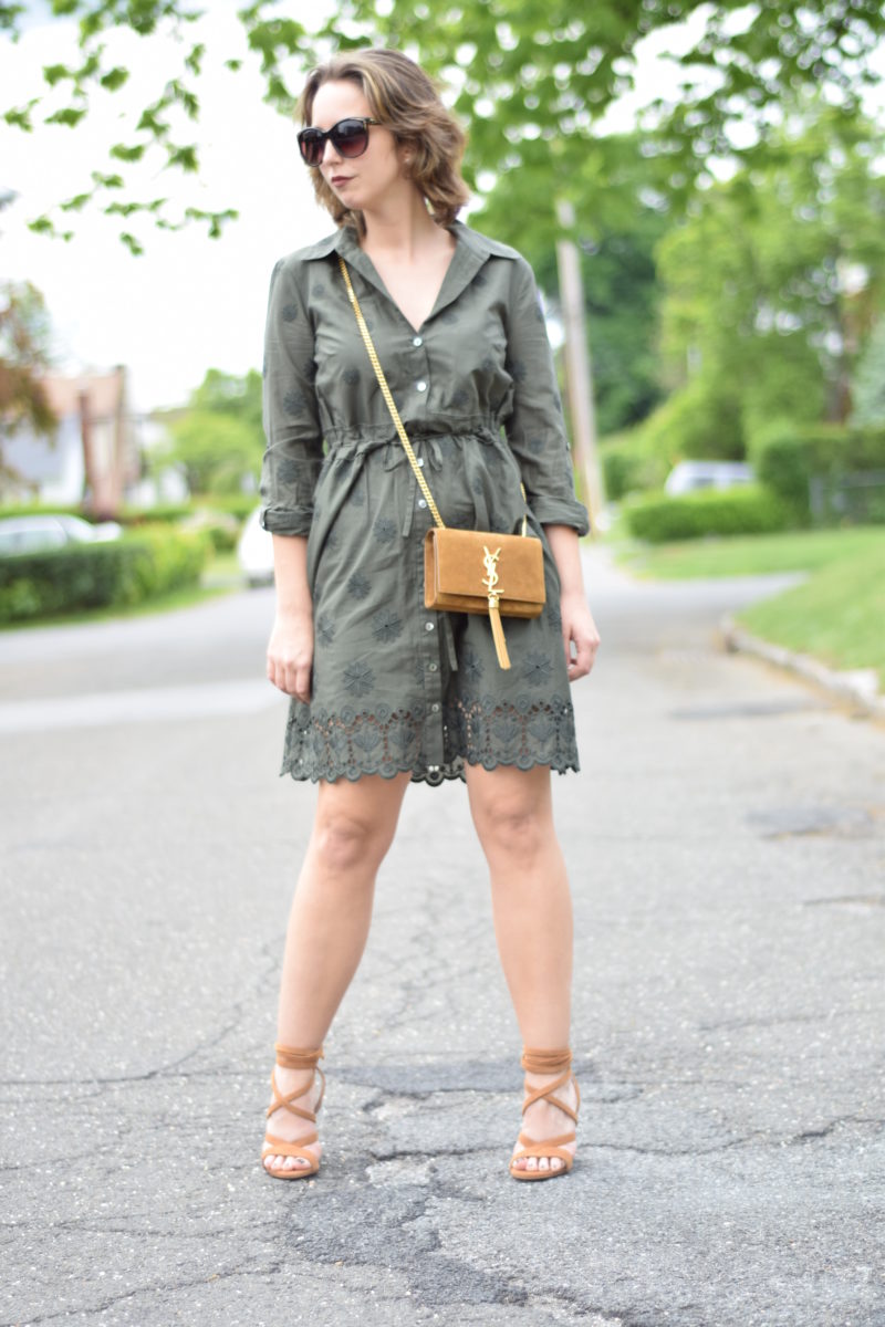 dvf-safari green-dress-ysl-outfit