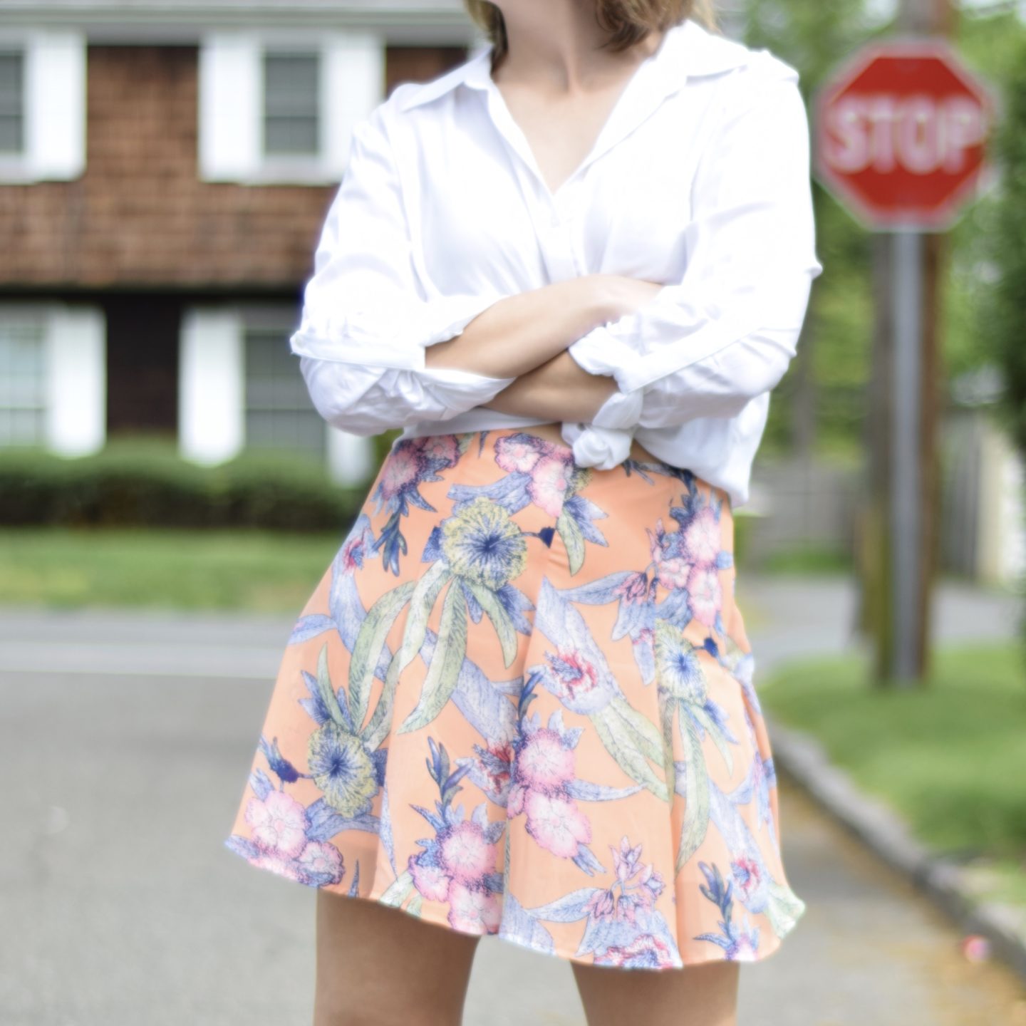 floral skirt-outfit-blogger-style