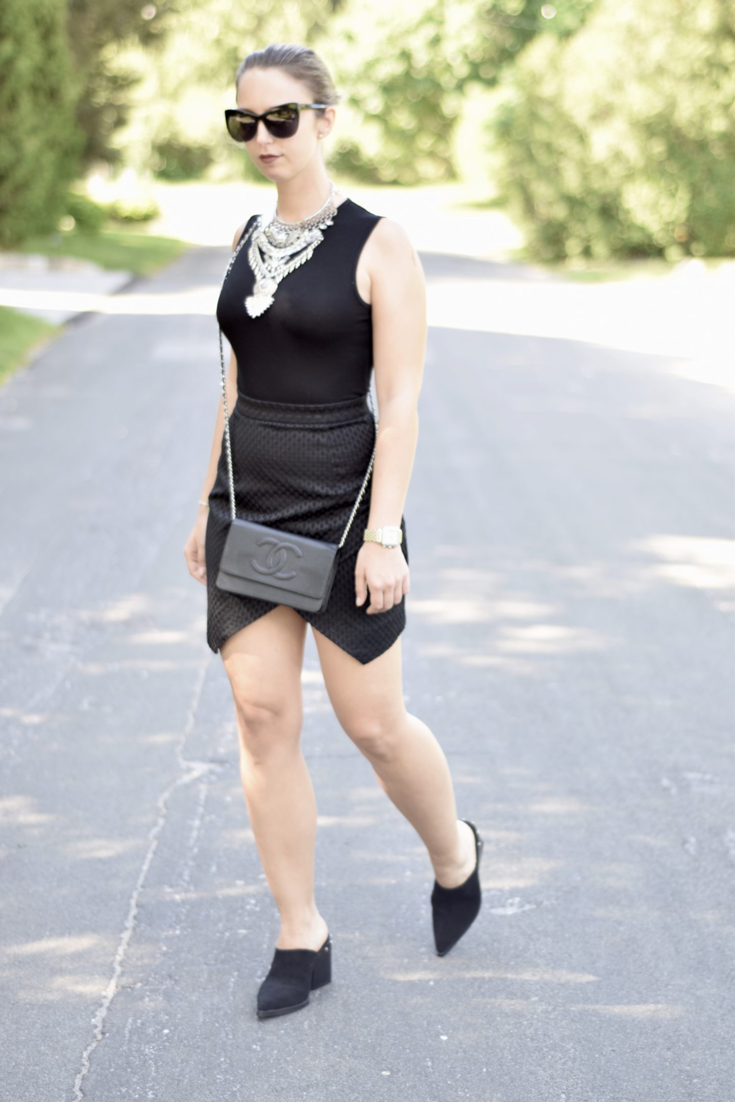 party look-black skirt-outfit-blogger- party time outfit-summer