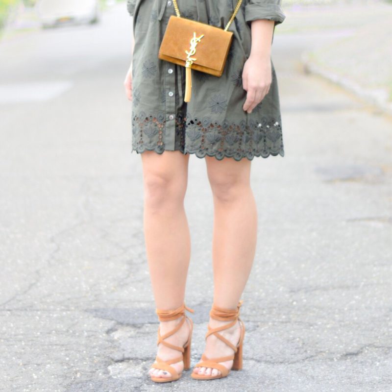 dvf-safari green-dress-ysl-outfit