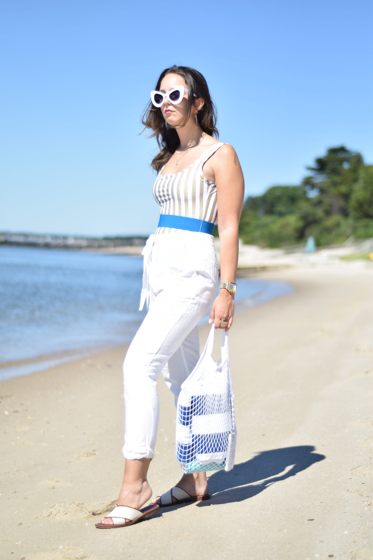 retro style-summer-linen pants-outfit