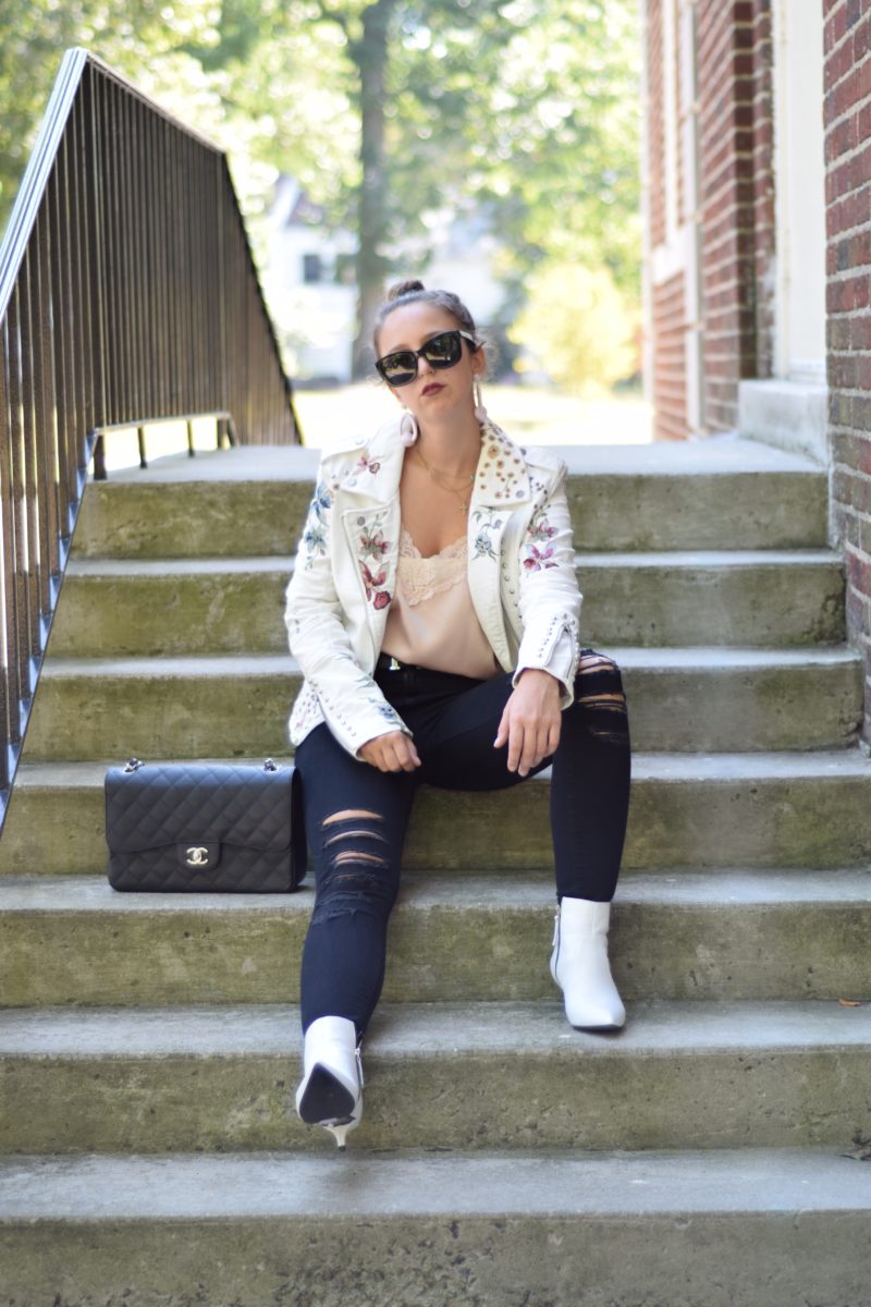 outfit-street style-floral jacket-fall 2017