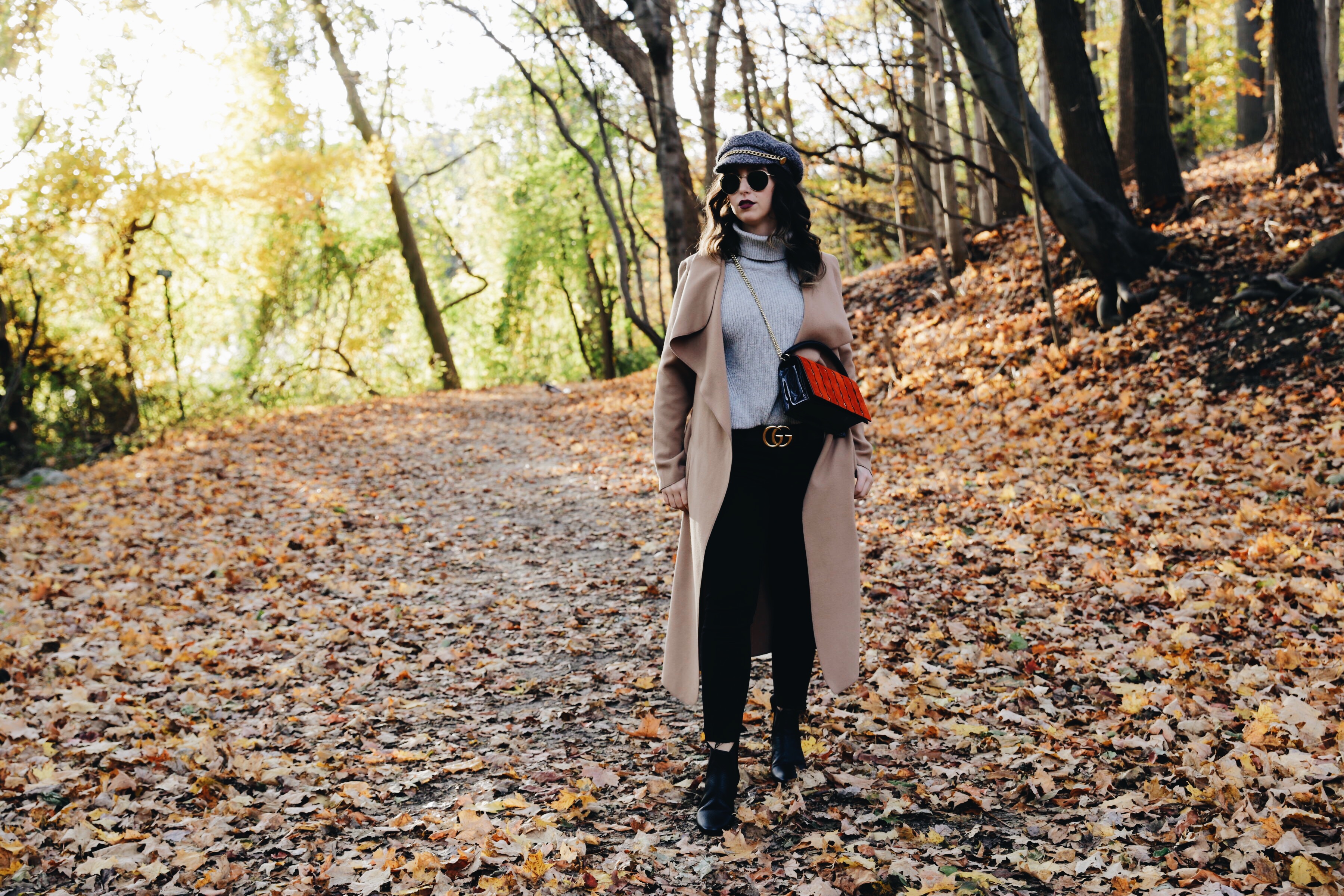 fall style-new york-outfit-inspiration-camel coat-street style-stylist-baker boy cap-ootd