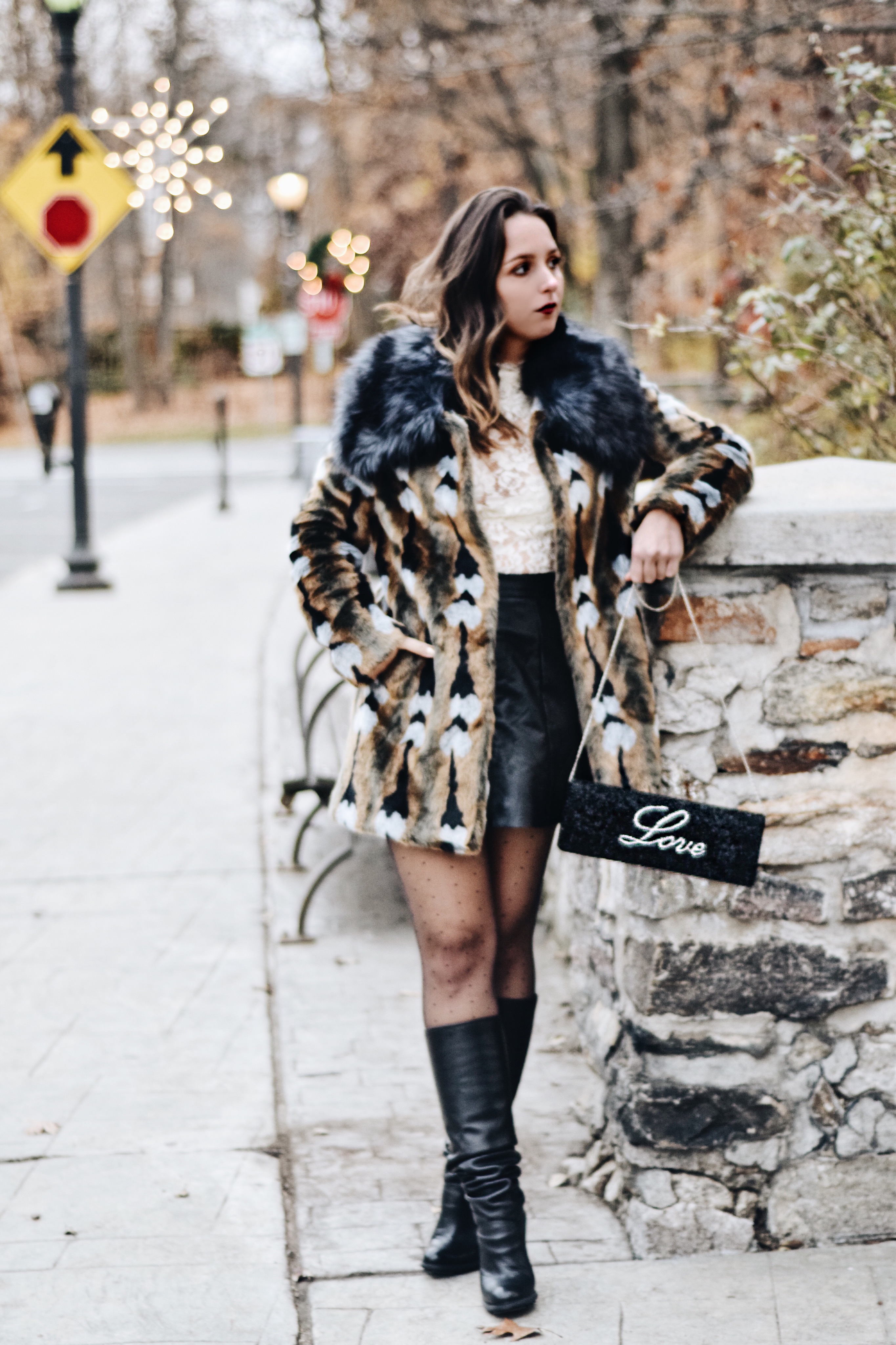island to east side-clutch-unreal fur-style-outfit-blogger-love clutch-beaded-lace-new york