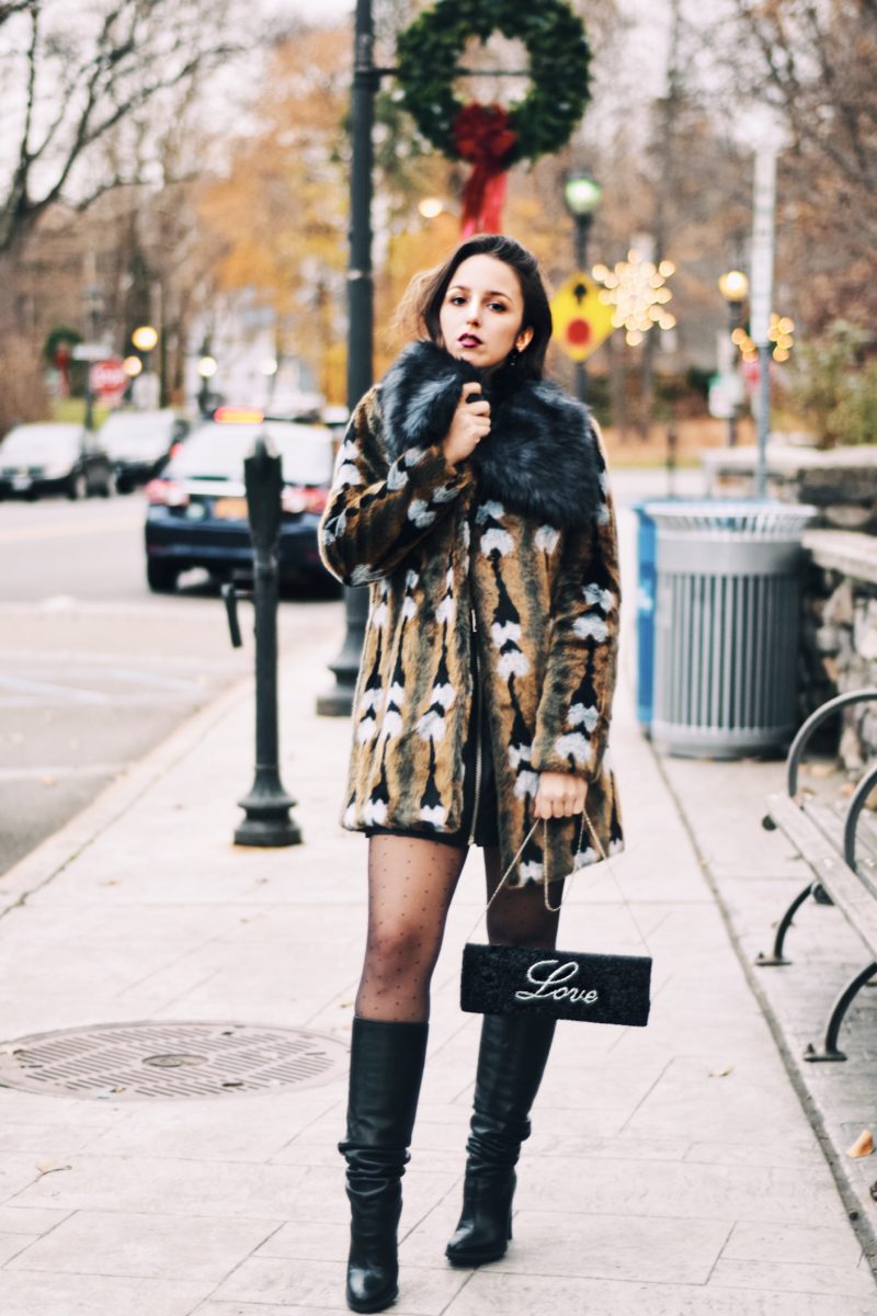 island to east side-clutch-unreal fur-style-outfit-blogger-love clutch-beaded-lace-new york