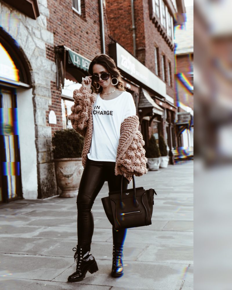 IN CHARGE-graphic tee-DVF-outfit-style-blogger-vici dolls-new york-westchester-celine