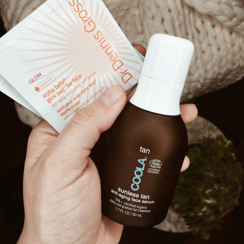 Dr. Dennis Gross Alpha Beta Glow Pads and Coola Sunless Tan & Anti Aging Serum-beauty-skincare