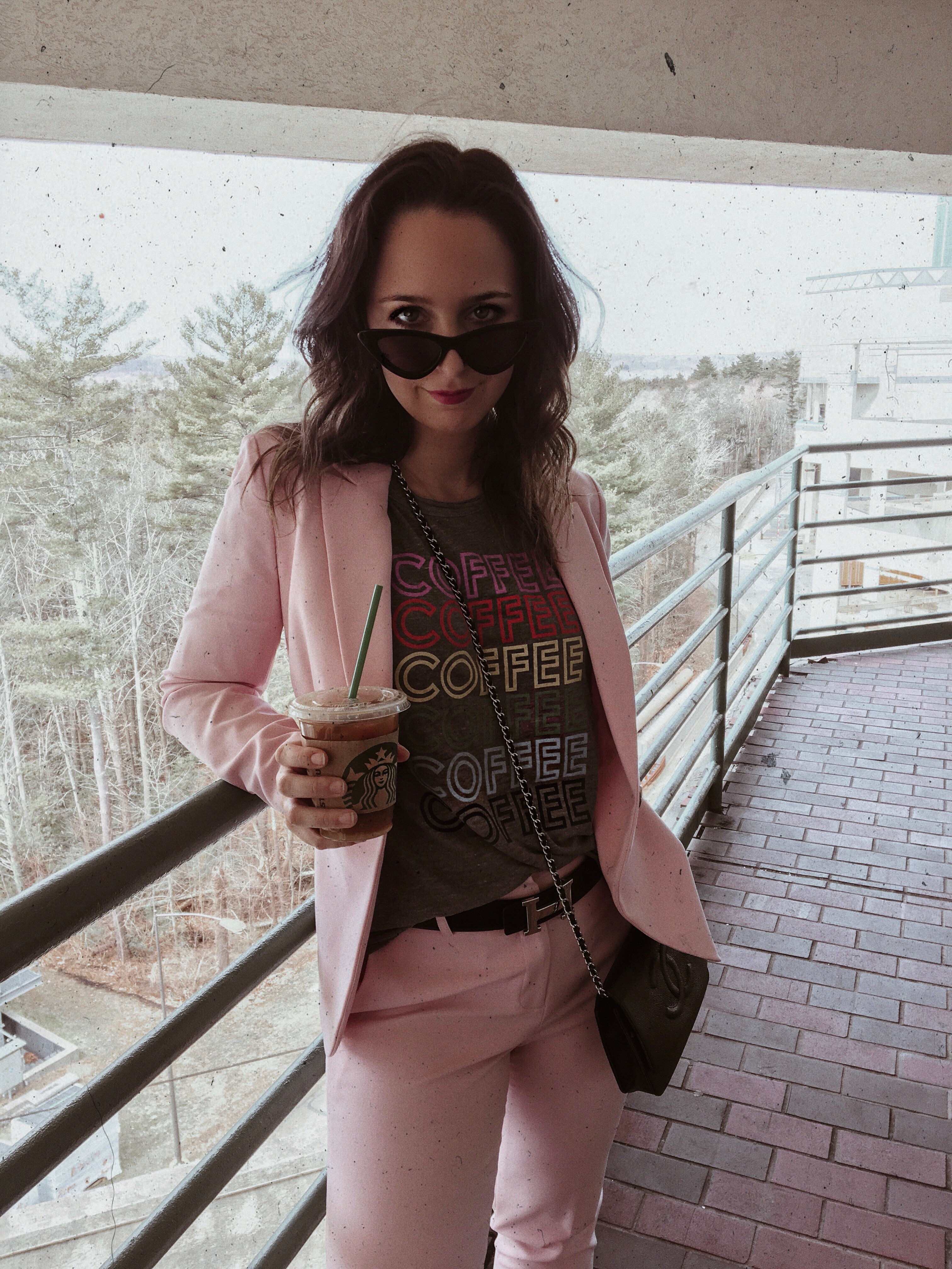 foxwoods resort casino-pink suit-chaser-tahari asl-chanel-travel-blogger-coffee tee-tanger-mall-shopping