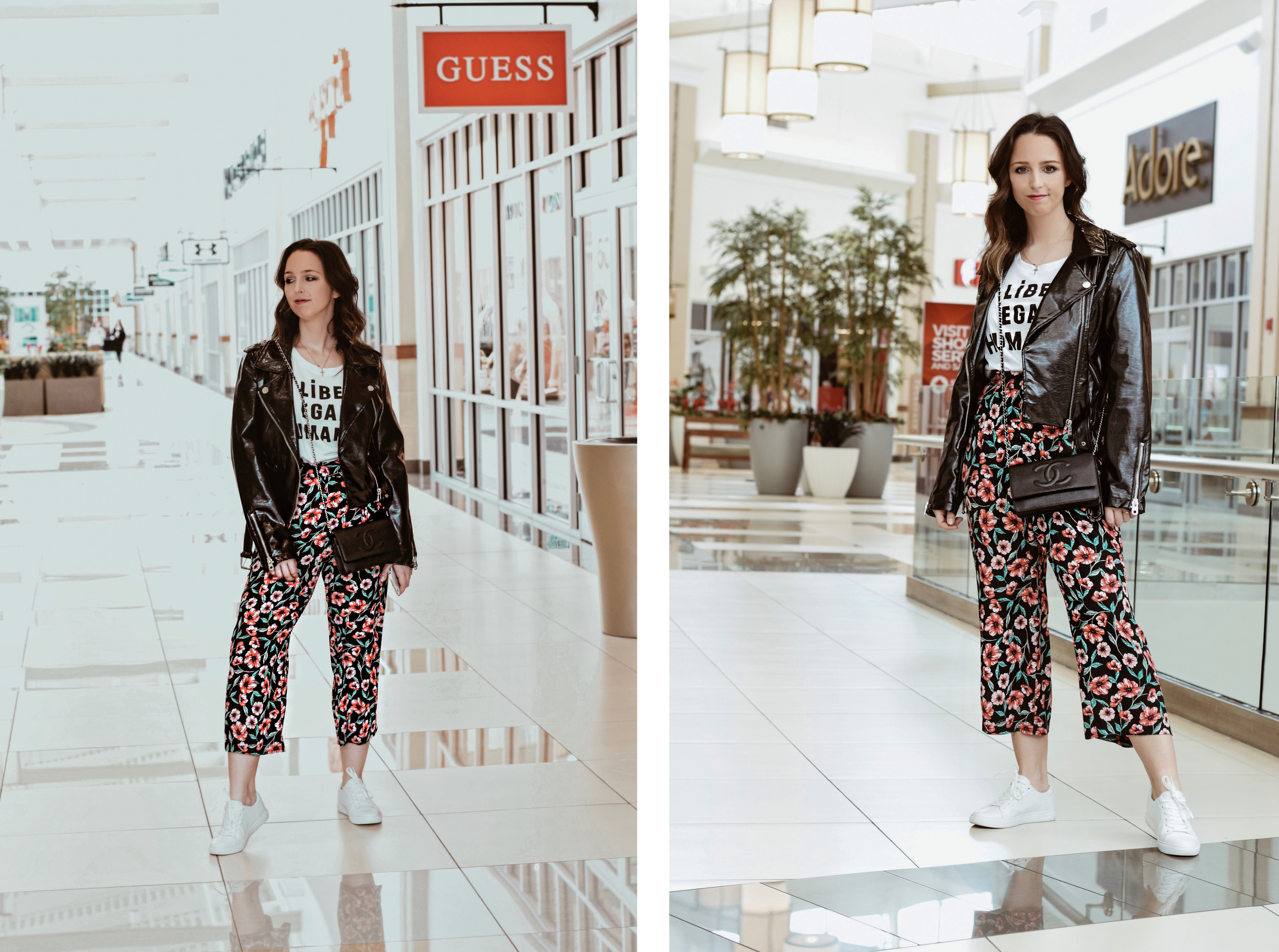 foxwoods resort casino-pink suit-chaser-tahari asl-chanel-travel-blogger-coffee tee-tanger-mall-shoppinh