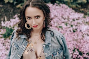 Love Leeann-Romper-Westchester County-Style-Blogger-Influencer-Floral-Spring-Levis-Denim Jacket