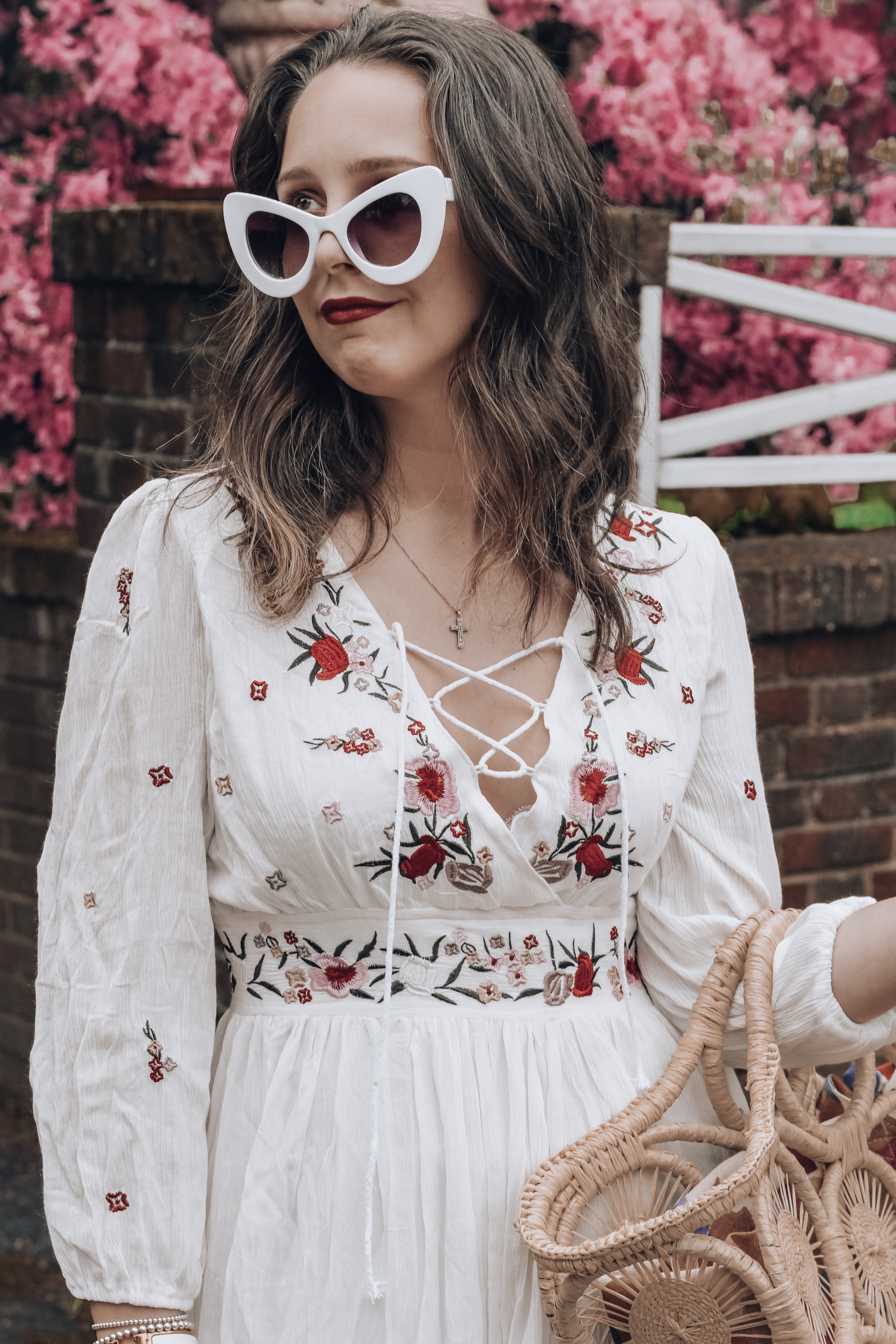 floral dress-embroidery- close up-fashion-shopping-new york-influencer