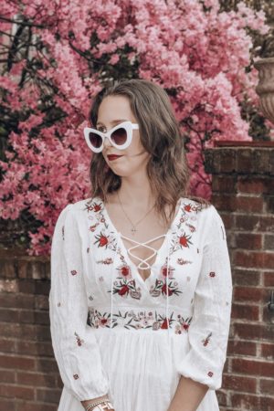 maxi dress-summer-white sunglasses-close up-style-blogger-westchester county