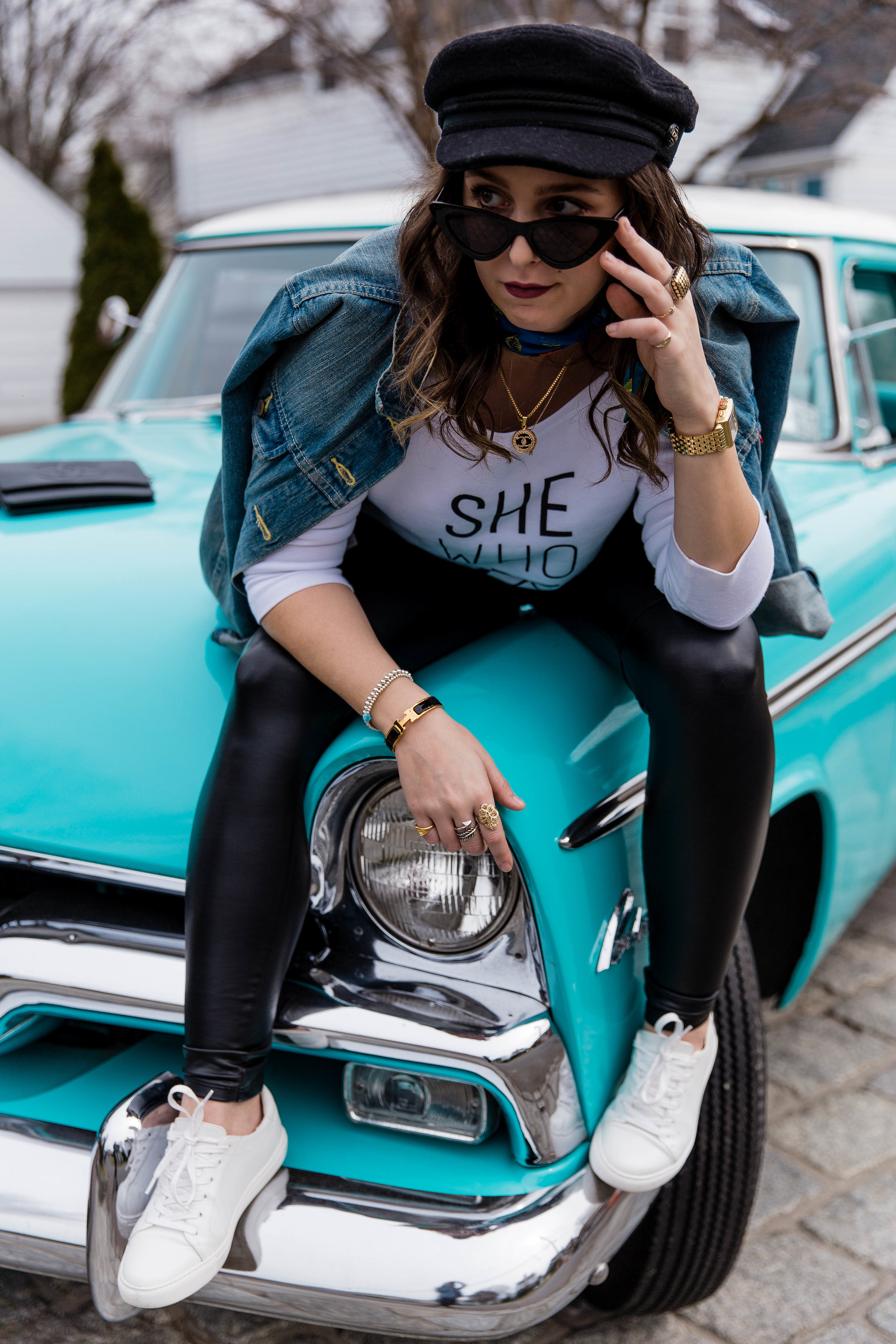 outfit-blogger-style-vintage car-denim jacket-levis-inspo