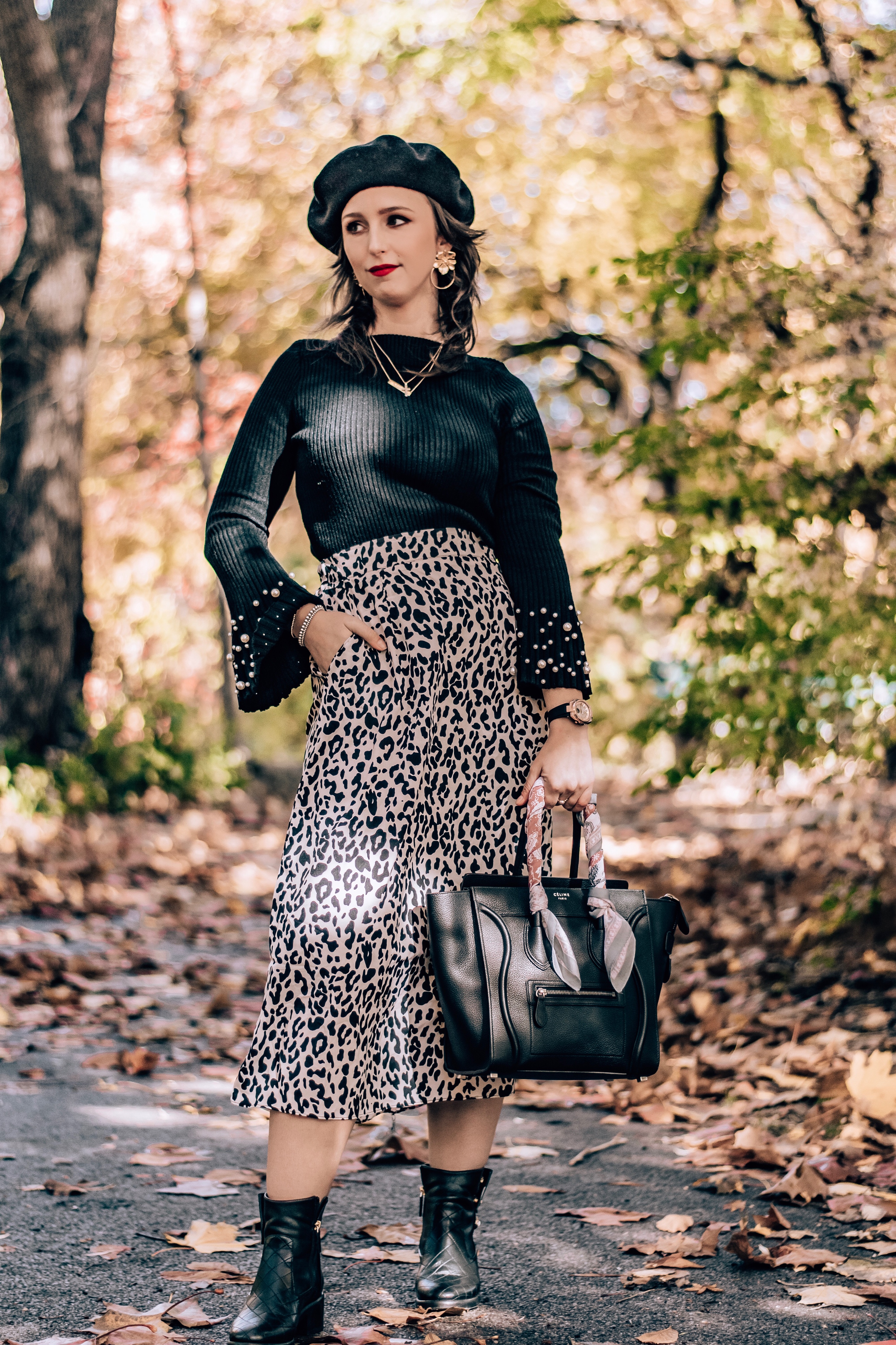 Westchester-Fall-Style-Foliage-Time Management-Advice-Blogger-Chic Wish Leopard Skirt