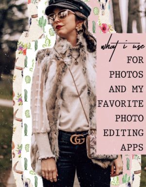 What I Use For Photos + Favorite Photo Editing Apps - Simply by Simone-Photography-Blogging Tips-Fur Vest-Snake Bag-Chanel boots