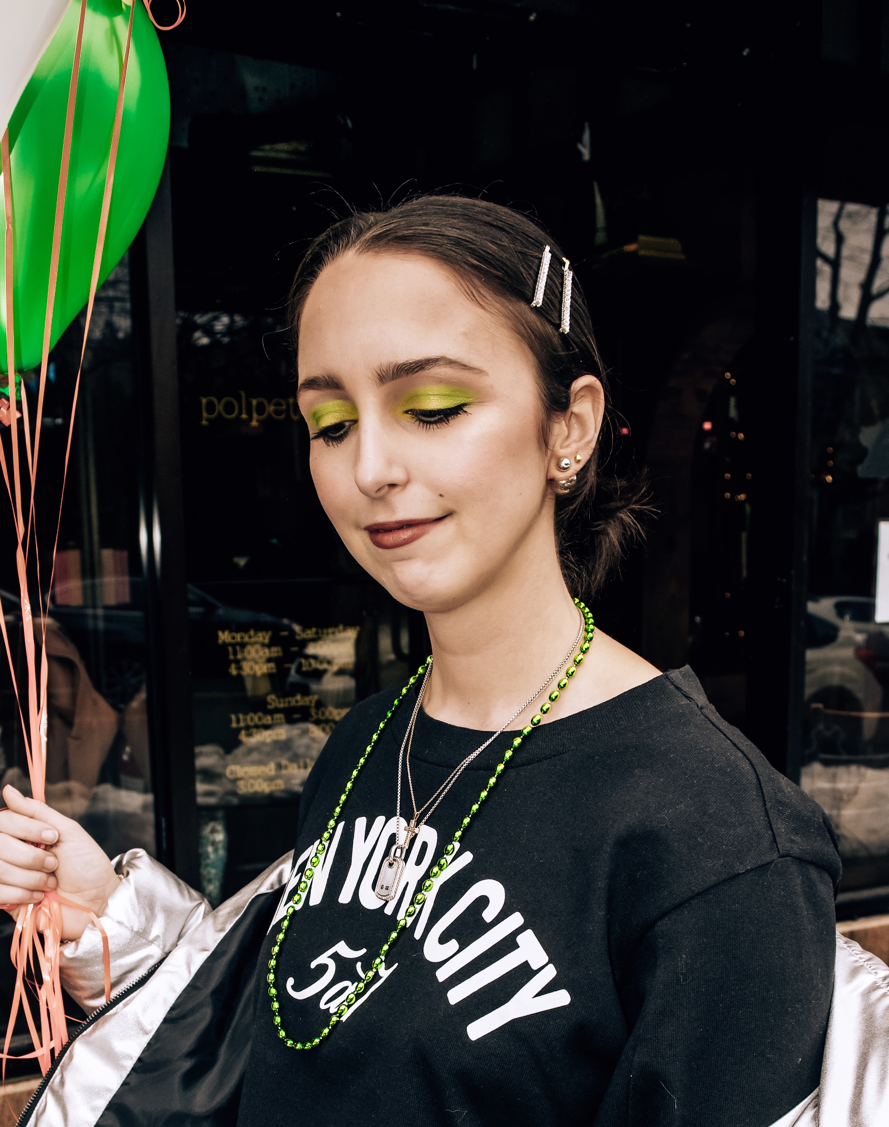 Simply by Simone-Makeup-St. Patrick's Day-Green Eyeshadow-Festive-Accessories-Bobby Pins #accessories #makeup #stpatricksday #greeneyeshadow #crystalbobbypins #springstyle #springfashion #springmakeup #makeup #westchester 