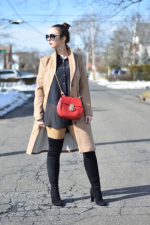 Working on my Tan: 3 Ways to Style a Camel Coat-Style-Blogger-Stuart Weitzman-Over the Knee Boots-Winter Style-Fall Style-Fall fashion