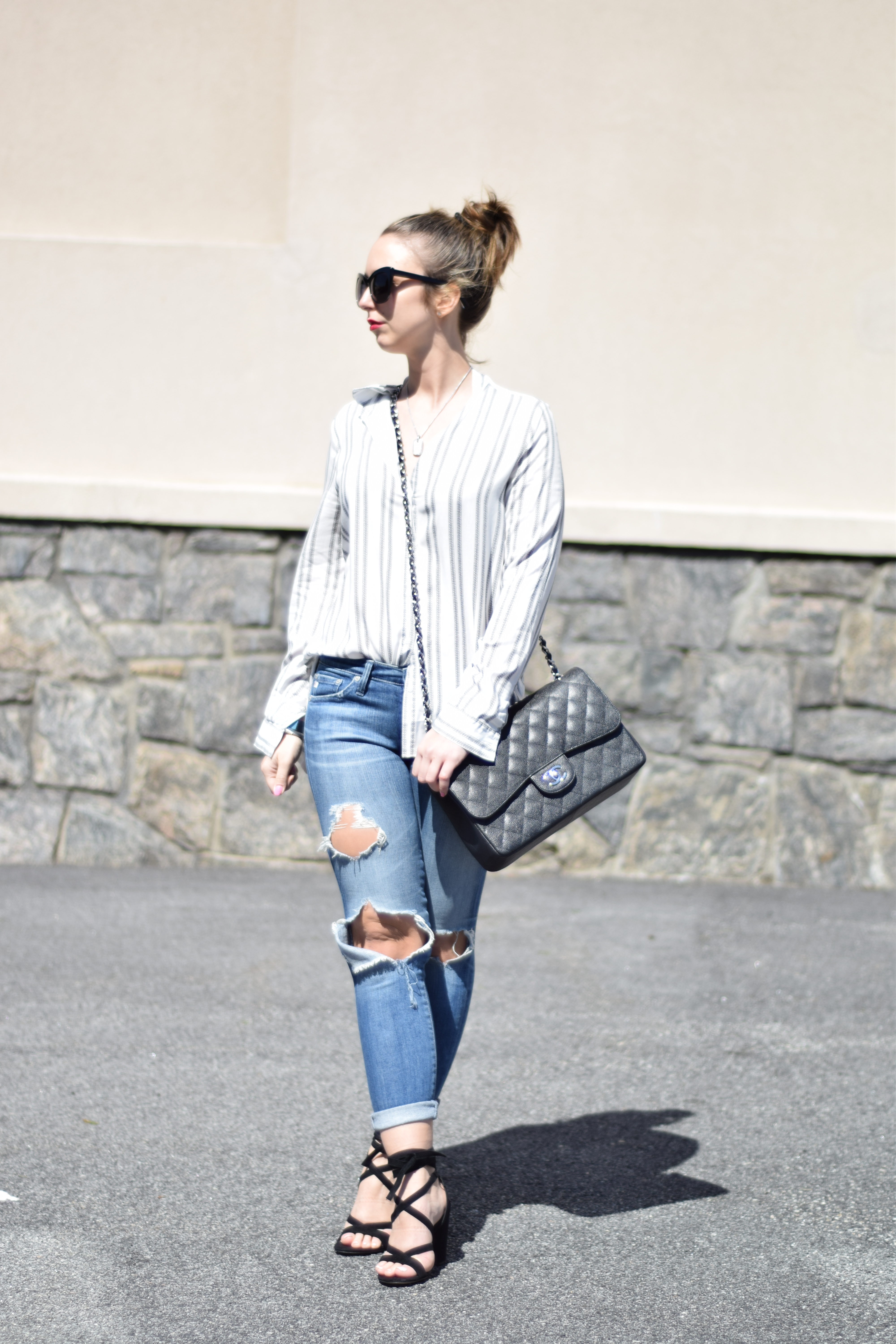 Standout stripes-spring style-spring outfit-denim-outfit-westchester-blogger