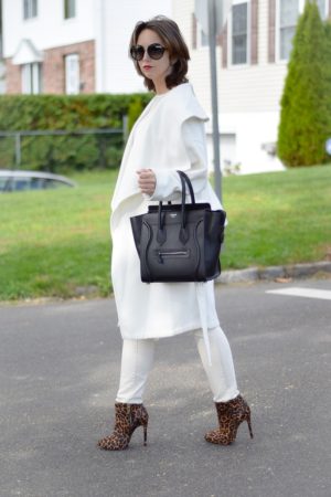 White Now - Wear Winter White Like A Pro-Outfit-Style-Westchester-L:eopard Booties-Old Celine