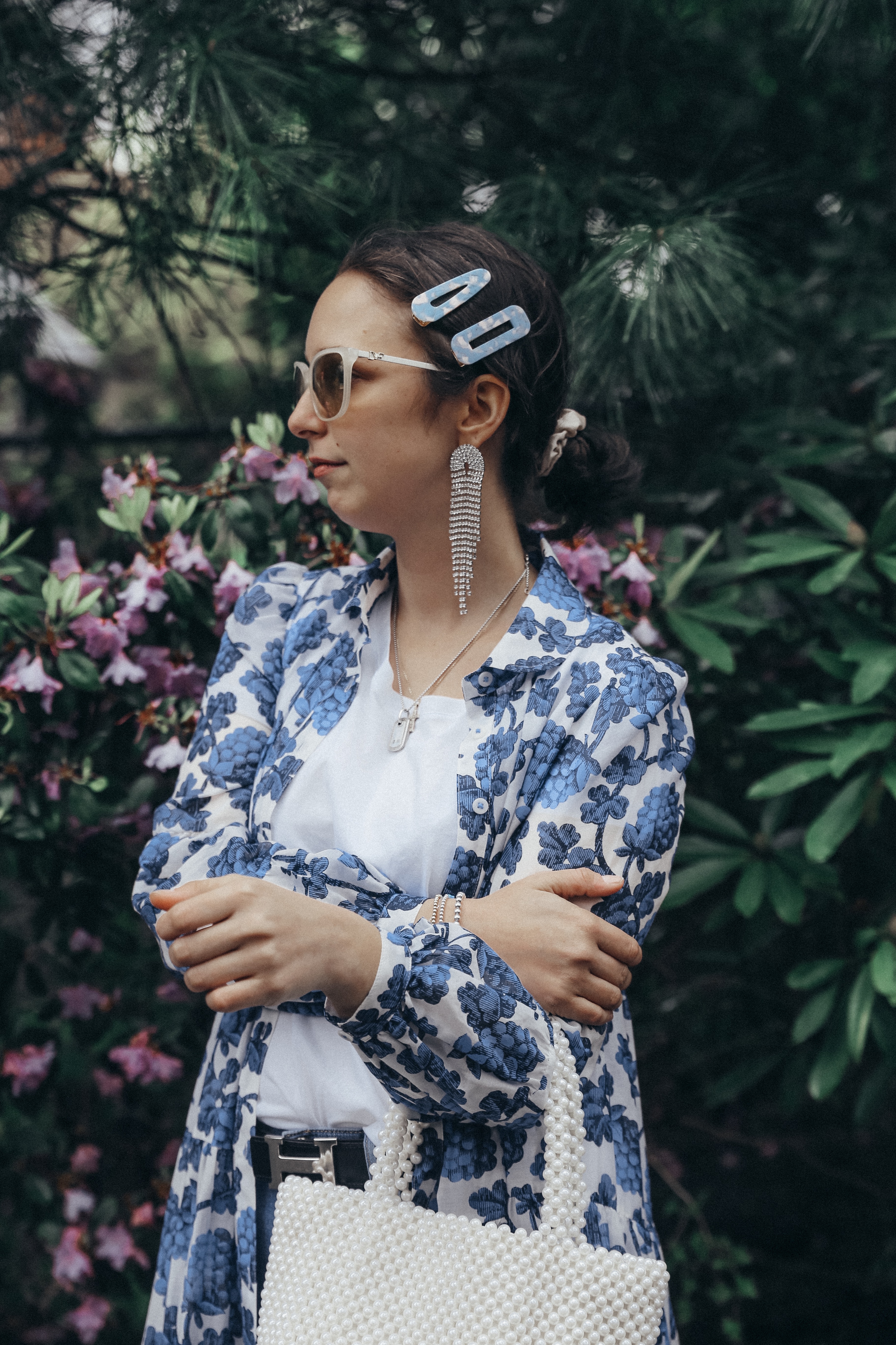 Eye-catching Maxi Dresses for Every Occasion this Summer-Maxi Dress-Re Styled-Outfit-Fashion-Summer-DVF-Marc Fisher #springoutfit #summeroutfit #pearlbag #dvf #barrettes #marcfisher #bloggerstyle #westchester #newyorkblogger #newyorkfashion 