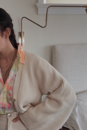 close up image of tie dye button down shirt, tie dye edit