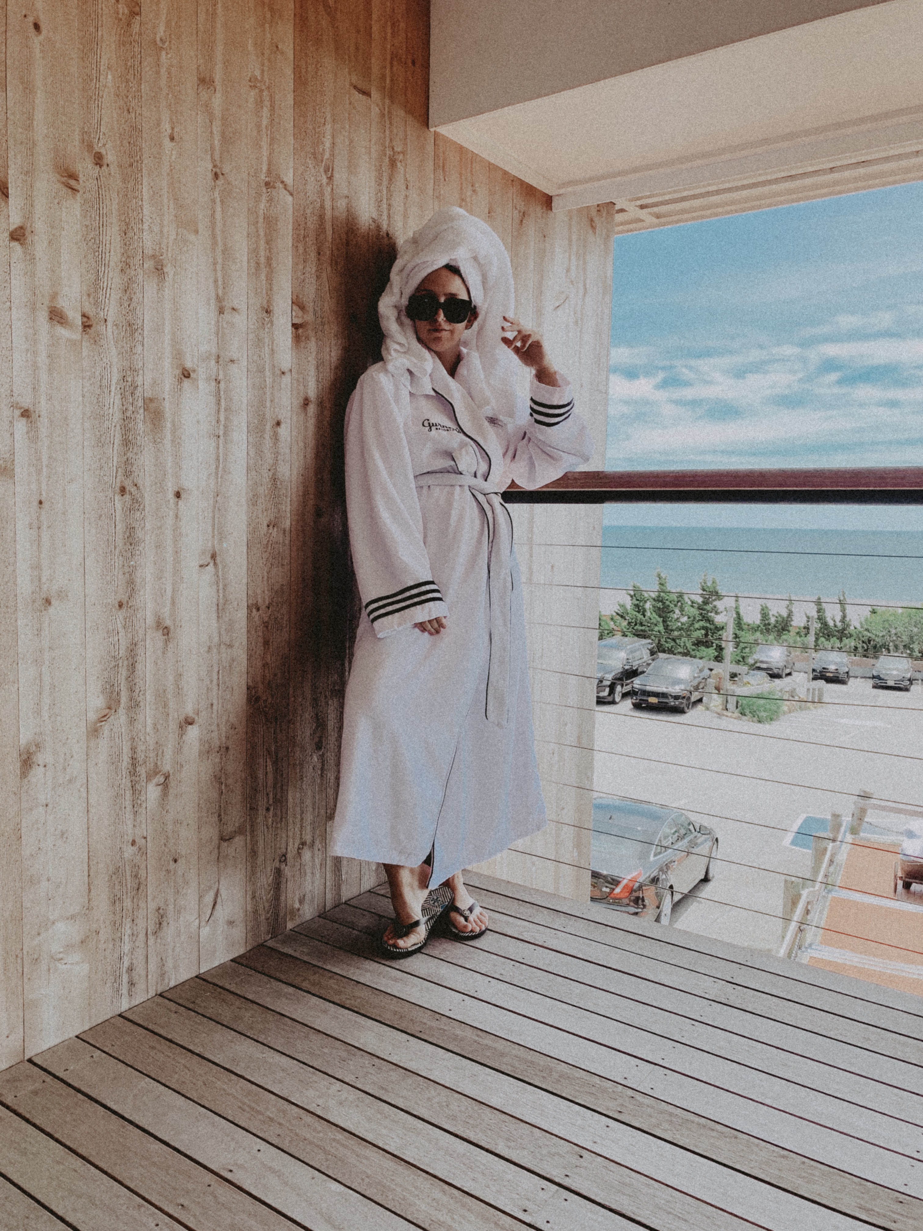Gone to Gurney's Montauk Resort & Seawater Spa - Should you go?- Blogger-Hotel-Review-Gurneys-Hotel Room-Deck-Terrace- Robe #hotel #travel #gurneys #montauk #summer #beach