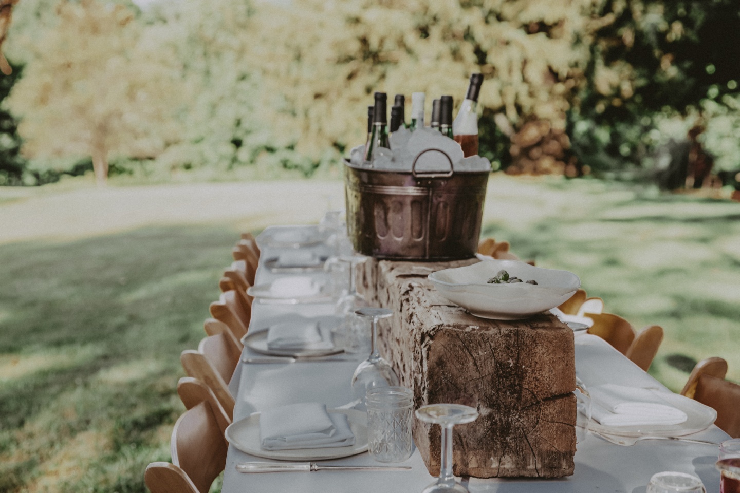 Table - Outside Dining - Decor - Table Setting - Event - Westchester New York #dining #event #decor #outdoor #dining #backyard #table #tablescape