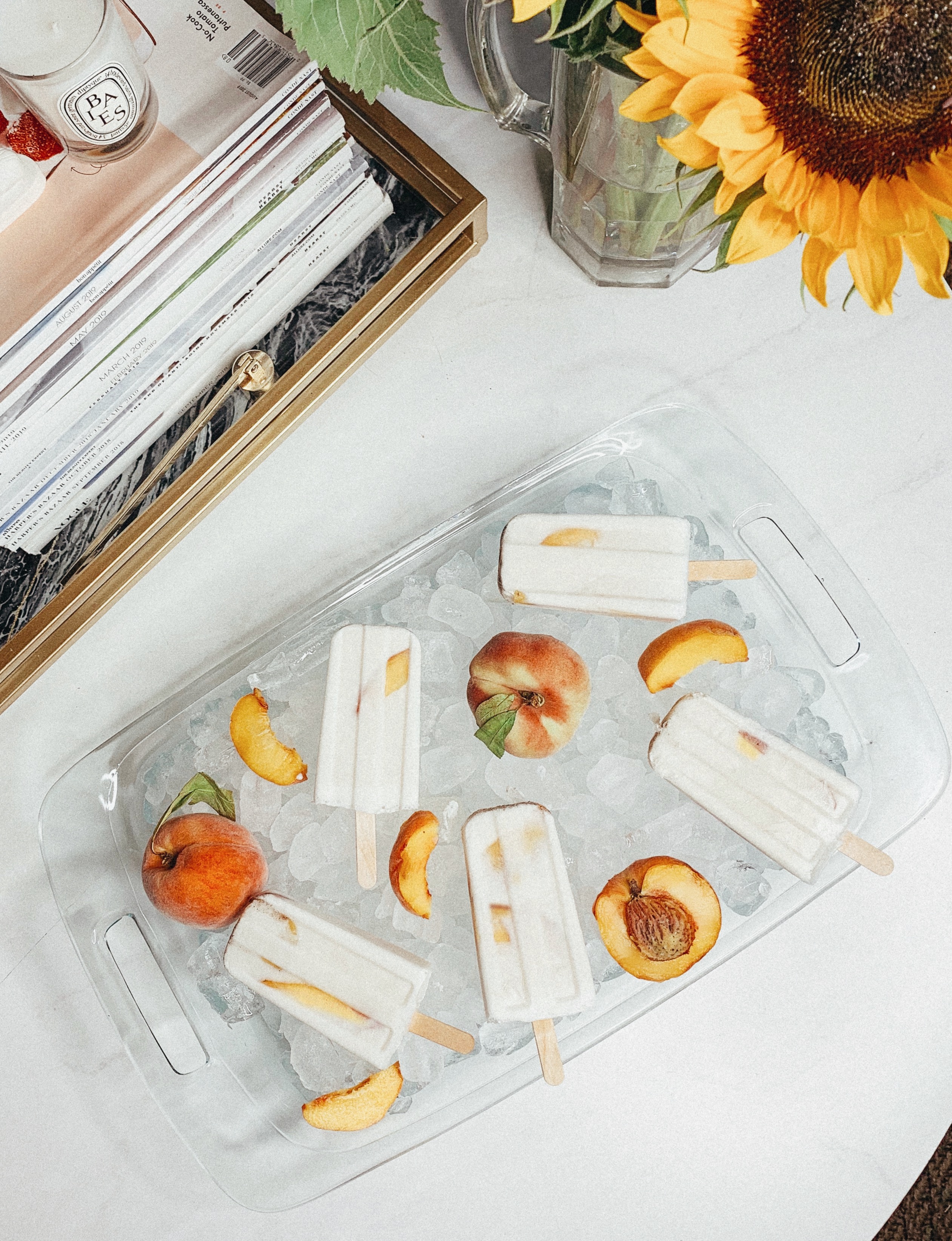 Be The Best Guest – Show Up With These Peach Coconut Ice Pops!