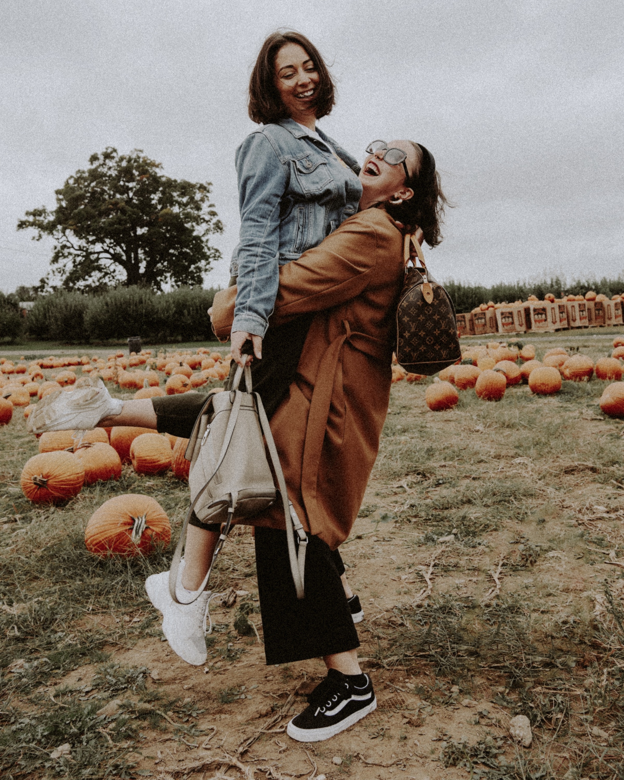 Girls Trip Apple Picking and Pumpkin Picking Outside of NYC - Simply by Simone – Ms Westchester – Danielle Colicci – barton Orchard – Dutchess County - Simone Piliero - Photographer Riley McCarthy –- Fall Fashion - Fall Outfit - Fall Style - Apples - Tree - Louis Vuitton #fashion - Camel Coat - Black Jeans - Vans Sneakers - fashion poses - #outfit #style #fallfashion #falloutfit #westchestercounty #dutchesscounty #nyc #northofnyc #suburbs #pumpkinpicking #bloggerstyle #applepicking #bff #bffphotos #pumpkinfield
