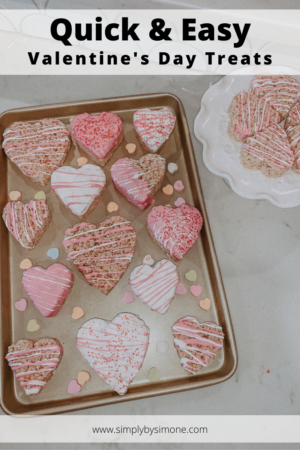 Quick and Easy Valentine's Day Treats for Everyone - Pink Rice Crispy's - Heart Shaped Rice Crispy's - Marble Countertops - Simply by Simone - Simone Piliero - Galentines Day - Chocolate Covered Strawberries - YouTube - Vlog - Recipe #recipe #valentinesday #galentinesday #ricecrispy #ricecrispies #valentinesdaytreats #valentinesdayrecipe