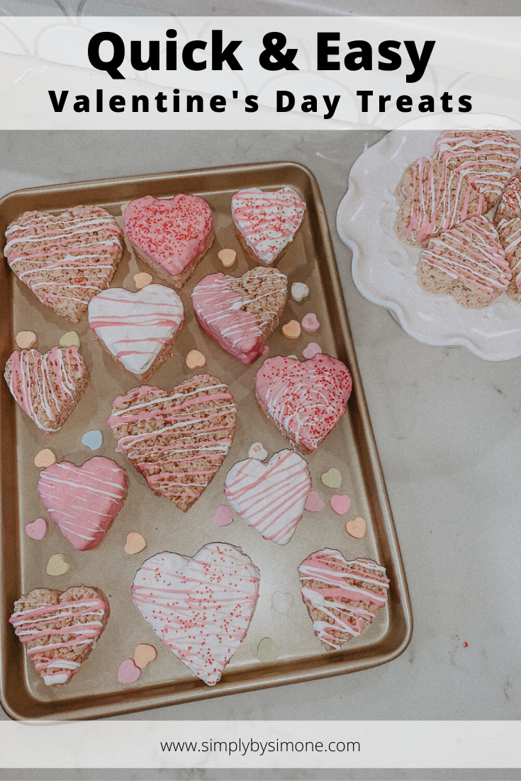 Quick and Easy Valentine's Day Treats for Everyone - Pink Rice Crispy's - Heart Shaped Rice Crispy's - Marble Countertops - Simply by Simone - Simone Piliero - Galentines Day - Chocolate Covered Strawberries - YouTube - Vlog - Recipe #recipe #valentinesday #galentinesday #ricecrispy #ricecrispies #valentinesdaytreats #valentinesdayrecipe 