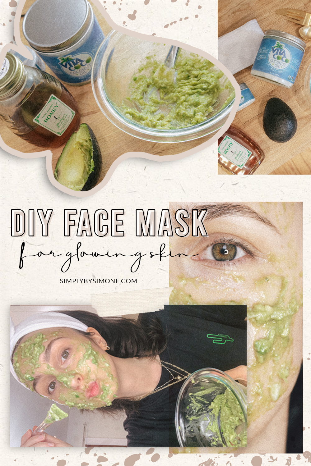 DIY Avocado Coconut Oil Face Mask for Glowing Skin - Simply by Simone