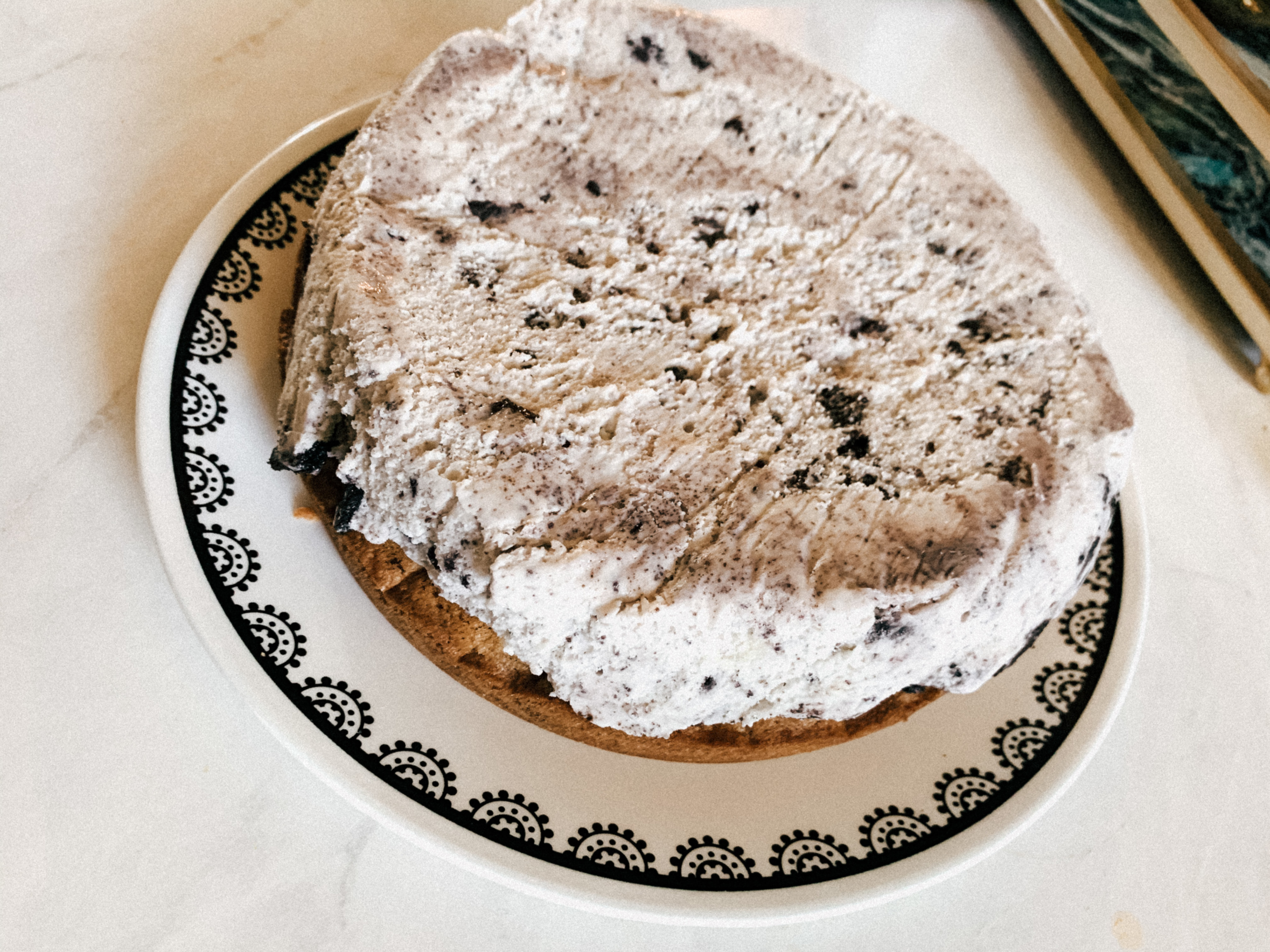 Assembled Cake Easy and Delicious Cookie Ice Cream Cake Recipe #recipe #food #foodie #dessert #birthdaycake #icecreamcake #cookiecake #cookieicecreamcake #cake #pie #cookiecakerecipe #simplybysimone Simone Piliero