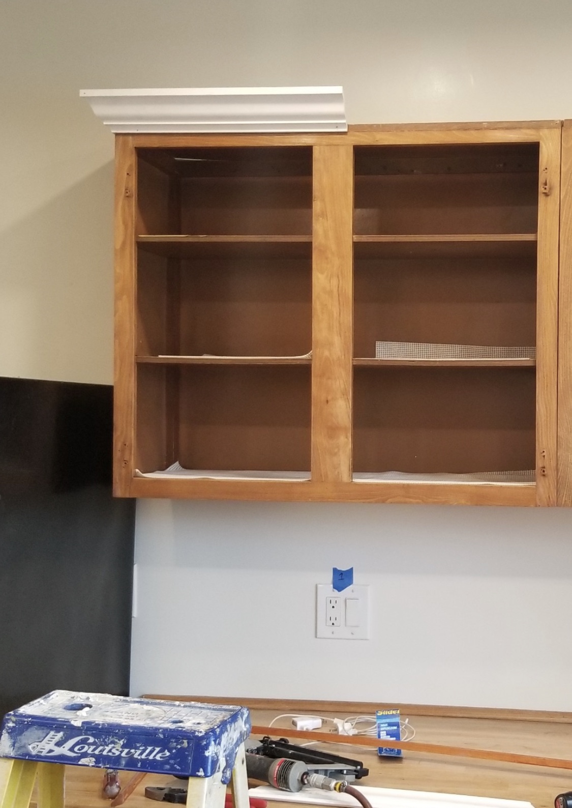 How To Paint Wooden Kitchen Cabinets - Step by Step Guide - After Step 1 Kitchen Photos #diy #cabinets #Kitchen #painting #kitchencabinets #paintingkitchen #benjaminmoore #beforephotos #home #diyhome #homeproject #westchestercounty #newyork Simone Piliero - Simply by Simone