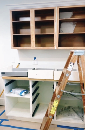 How To Paint Wooden Kitchen Cabinets - Step by Step Guide - After Step 1 Step 2 and Step 3 Kitchen Photos #diy #cabinets #Kitchen #painting #kitchencabinets #paintingkitchen #benjaminmoore #beforephotos #home #diyhome #homeproject #westchestercounty #newyork Simone Piliero - Simply by Simone
