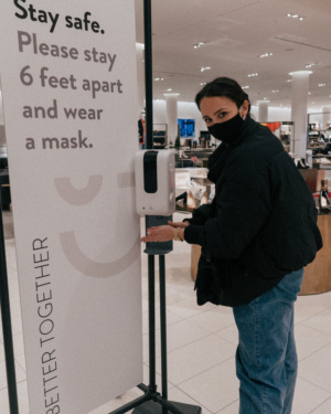 Holiday Shopping at the SoNo Collection - Hand Sanitizer Station in Nordstrom #holidayshopping #giftsforher #giftsforhim #christmasgifts
