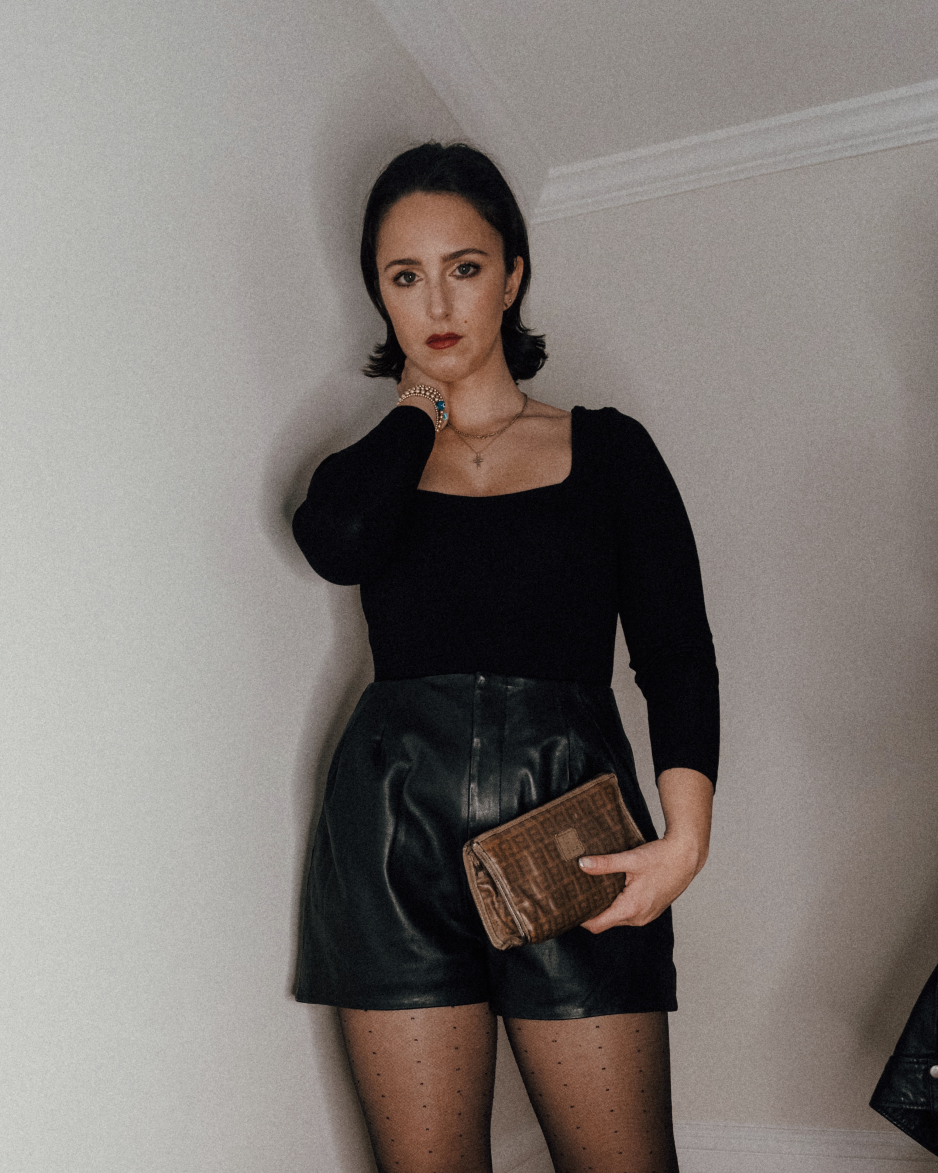 Guide: Winter Outfit Ideas - Items to Grab for Cool Casual Style - Leather Shorts - Simply by Simone #winteroutfit #winteroutfitideas #winterstyle #casualstyle