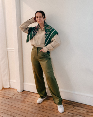 Spring Style Favorites: Camel-Hues - Simply by Simone wearing beige men's shirt from H&M the SoNo Collection - Simone Piliero Arena