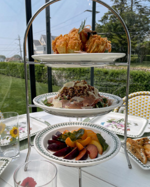 Sipping Terrace at Ocean House Rhode Island Overnight Stay - The Sipping Terrace Greenhouse Dining Food Close up