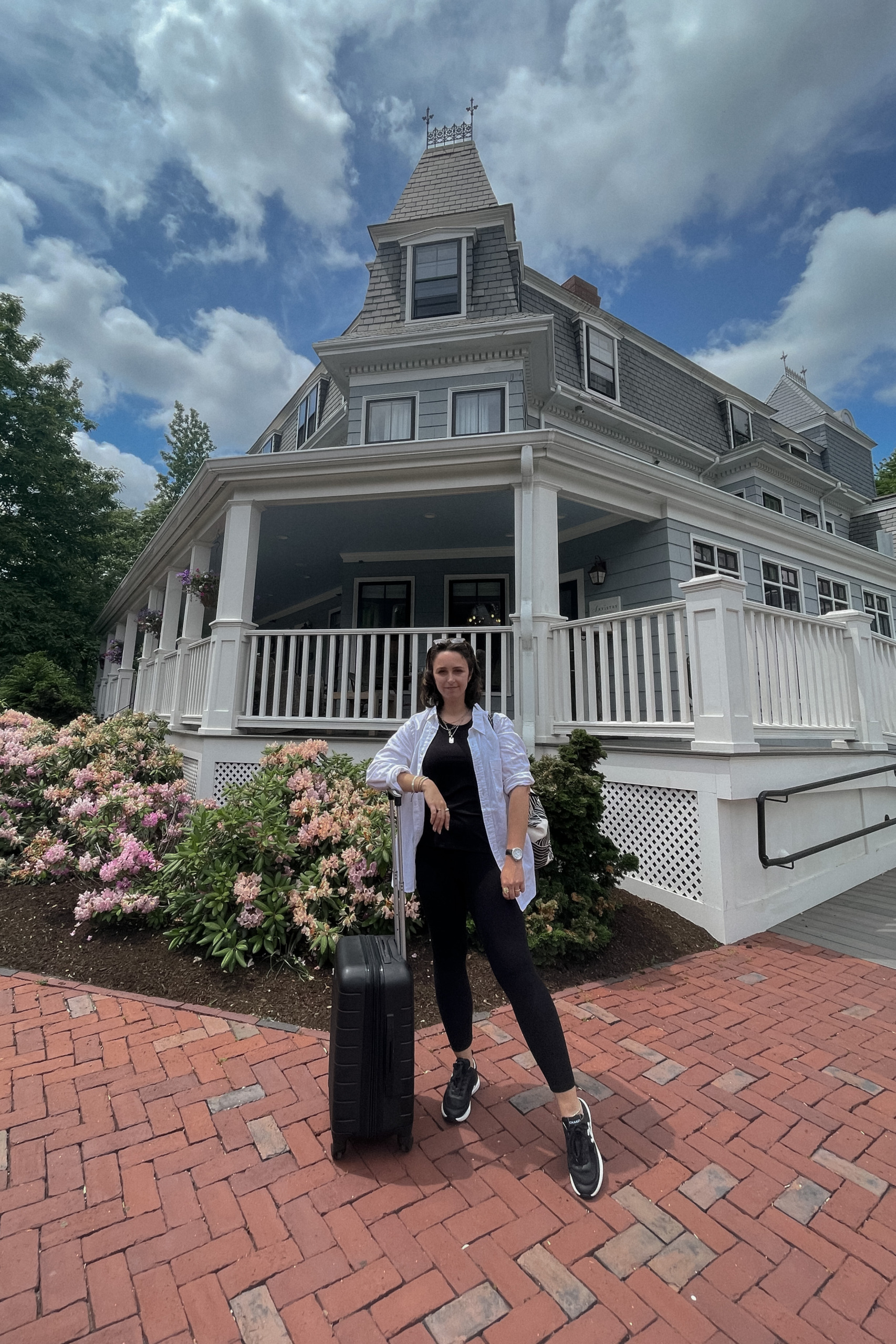 Lexington Massachusetts Road Trip Guide - Simply by Simone in front of the Inn at Hastings Park