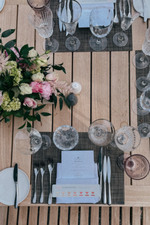 The Whispering Angel Culinary Garden at the Inn at Hastings Park Pairing Dining Setup